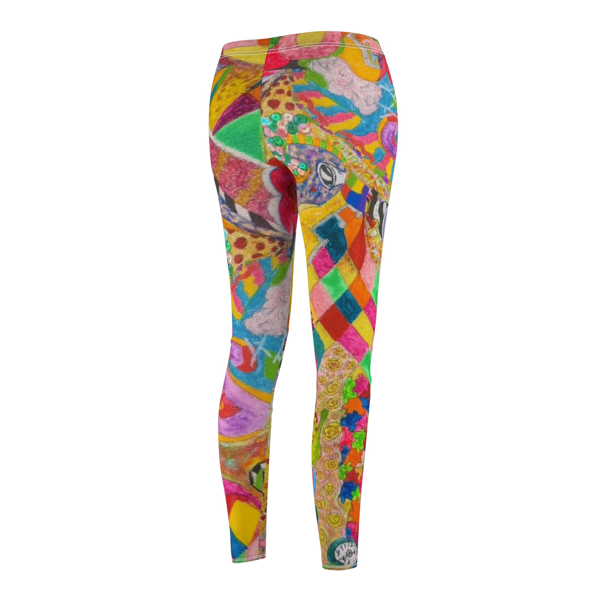 Colorful Abstract Art Leggings — Vibrant All-Over Print