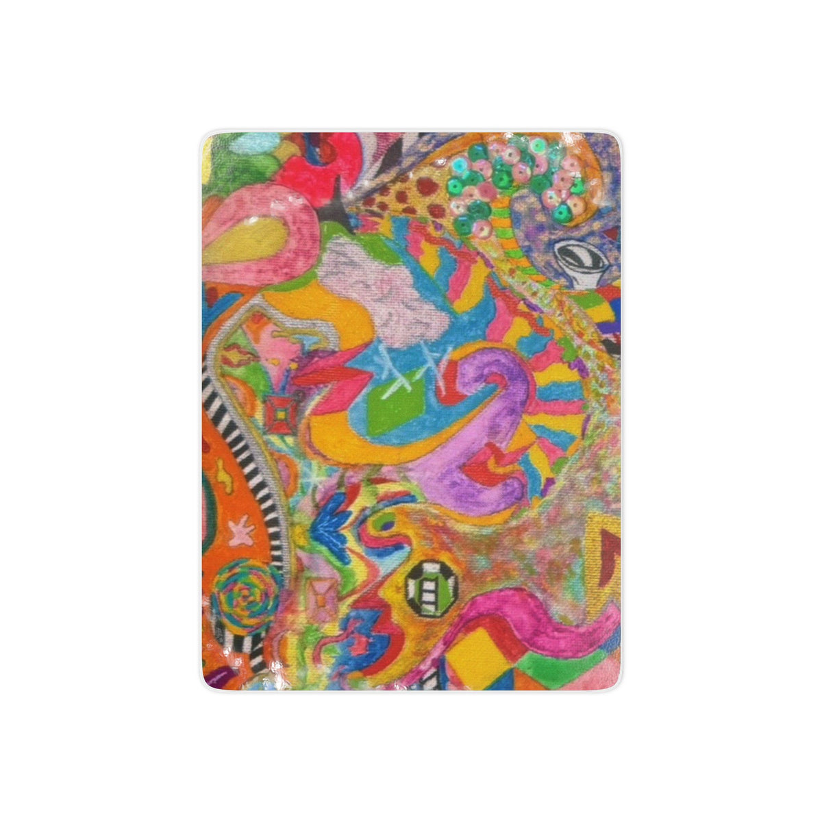 Psychedelic Color Swirl Temporary Tattoos — Bright Abstract Body Art Sheet
