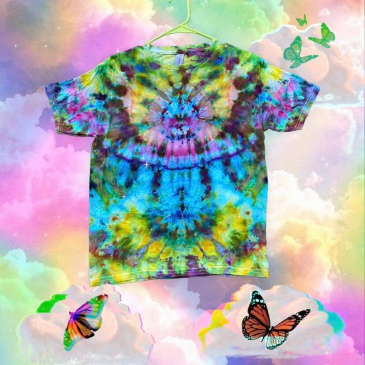 Youth Sizes Unique One-Of-A-Kind Handmade Tie Dye Ice Dye Shirt