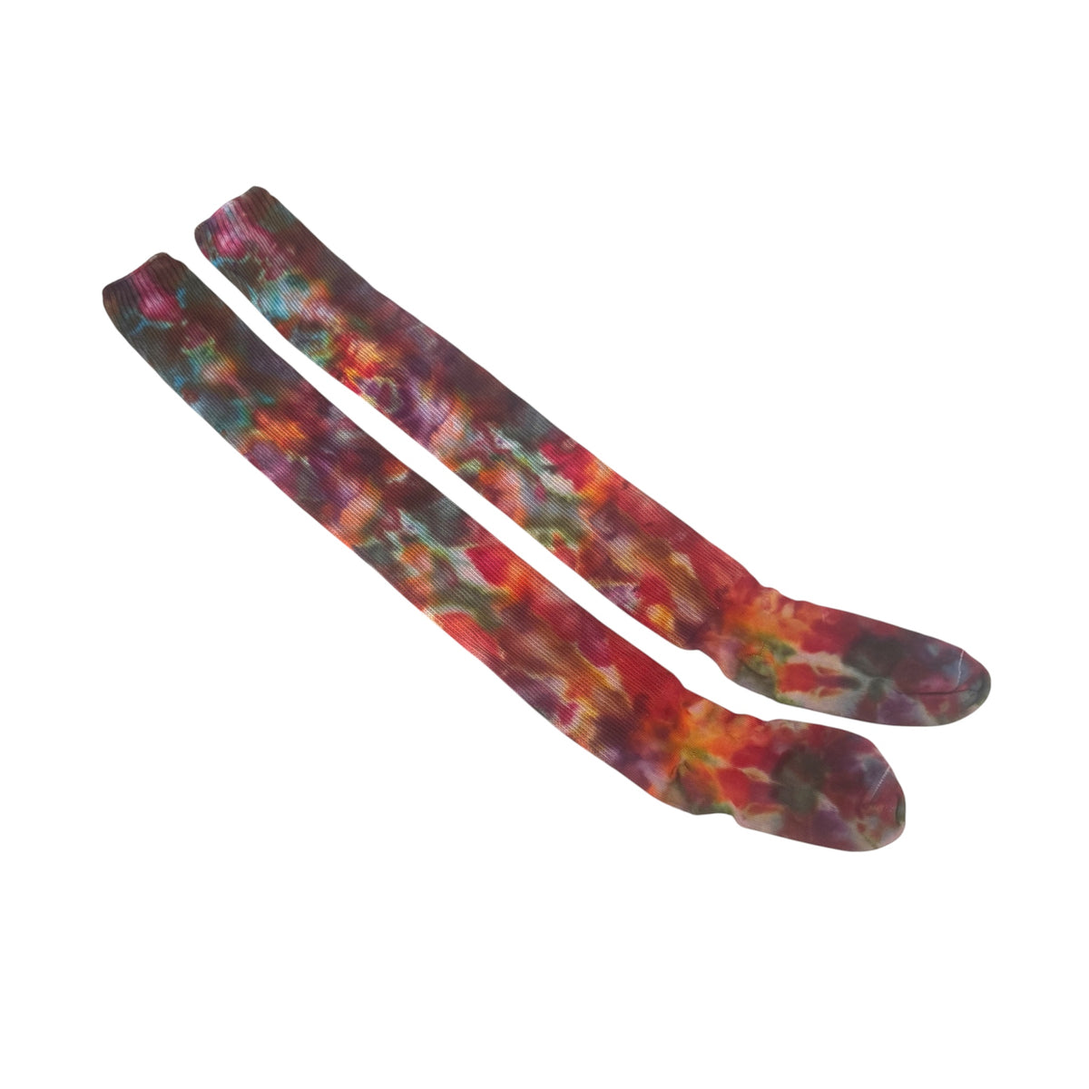 Ice-Dyed Tie Dye Thigh High Socks