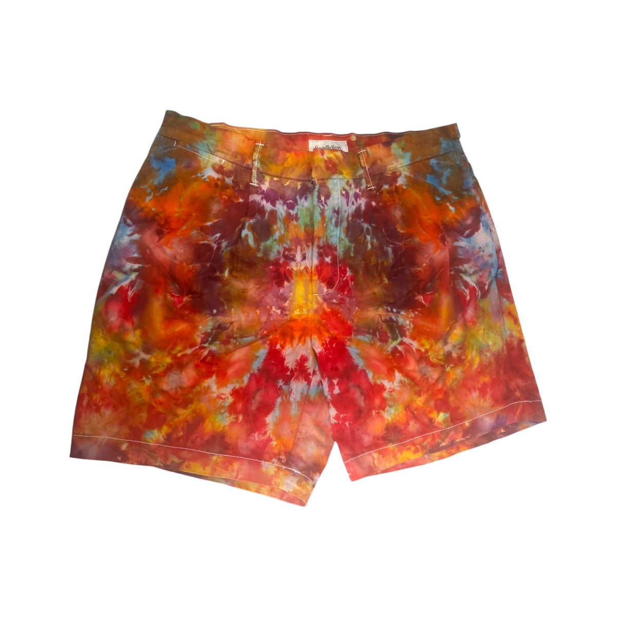 Unique One Of A Kind Handmade Tie Dye Ice Dye Shorts