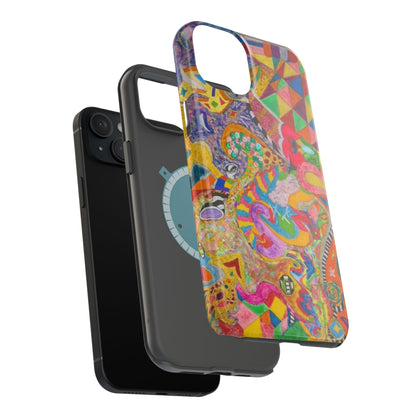 Magnetic Impact-Resistant Phone Case — Colorful Abstract Art Design
