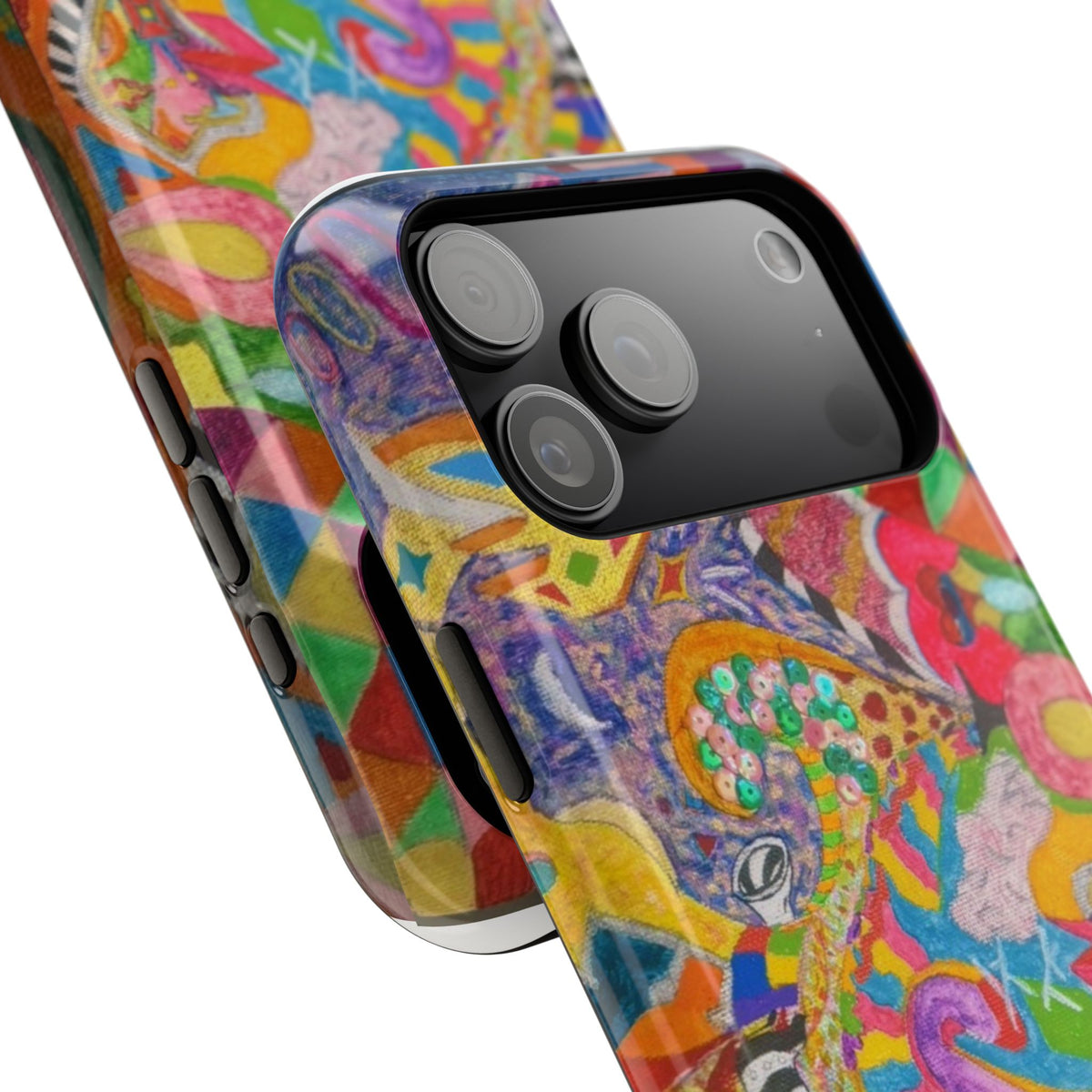 Magnetic Impact-Resistant Phone Case — Colorful Abstract Art Design