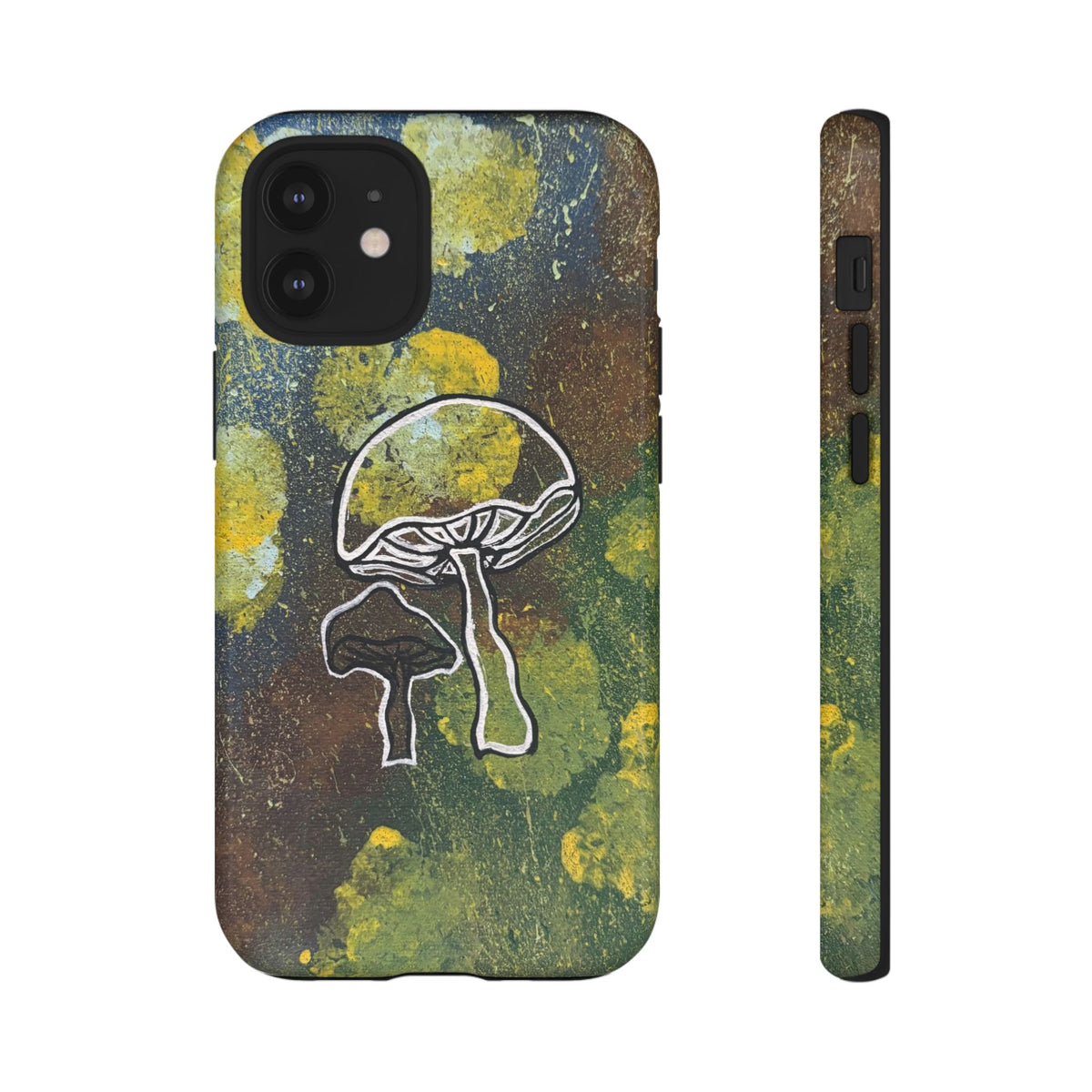 Mushroom Art Tough Phone Case — Botanical Forest Vibes, Protective iPhone Cover