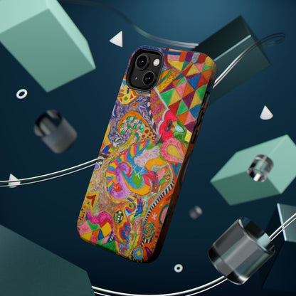 Magnetic Impact-Resistant Phone Case — Colorful Abstract Art Design