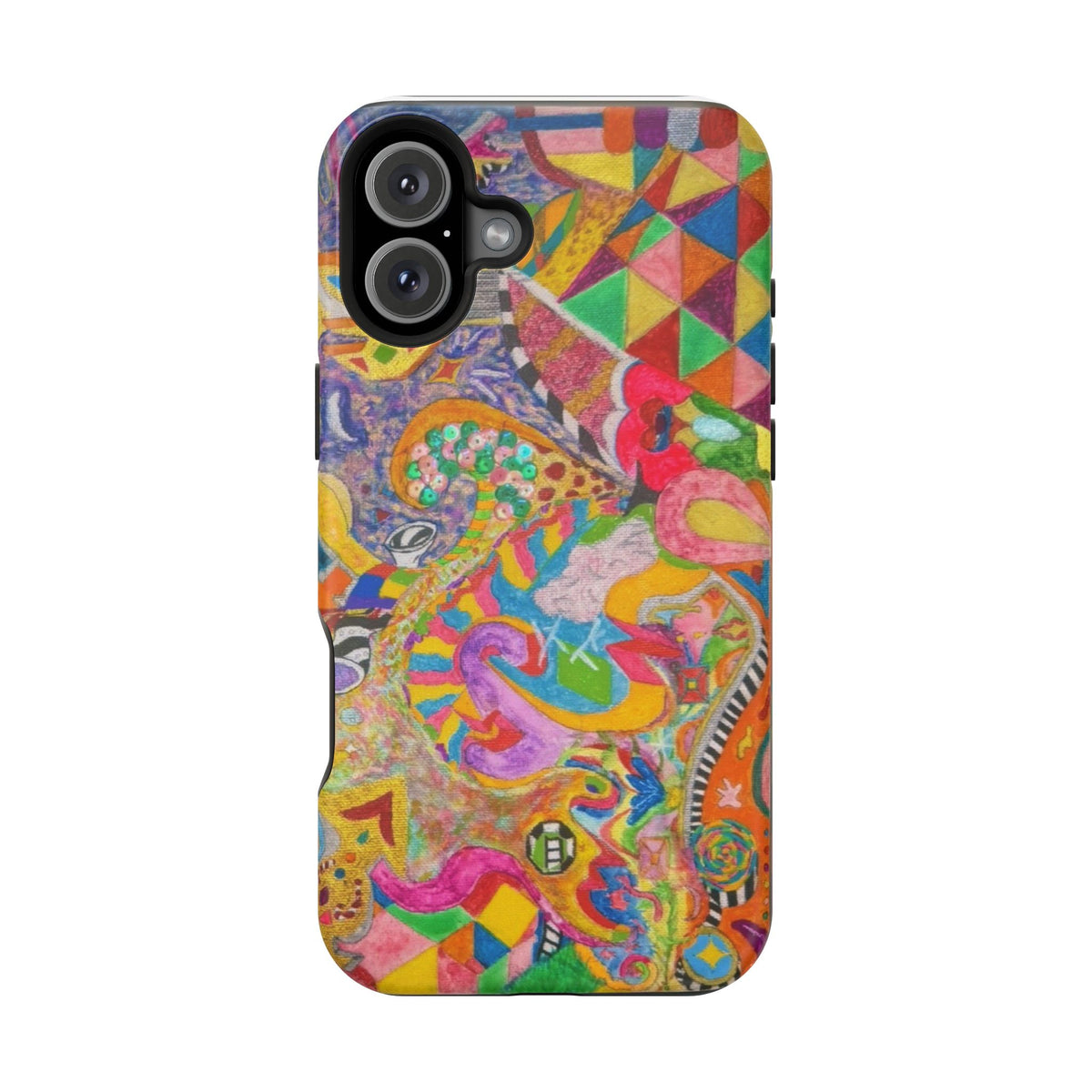 Magnetic Impact-Resistant Phone Case — Colorful Abstract Art Design