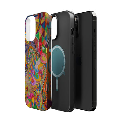 Magnetic Impact-Resistant Phone Case — Colorful Abstract Art Design