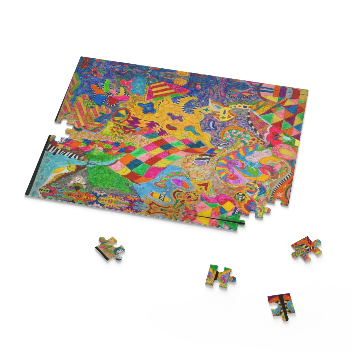 Abstract Kaleidoscope Puzzle — Colorful 120/252/500-Piece Jigsaw