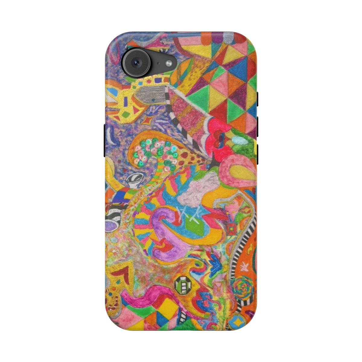 Magnetic Impact-Resistant Phone Case — Colorful Abstract Art Design