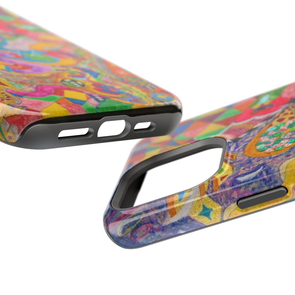 Magnetic Impact-Resistant Phone Case — Colorful Abstract Art Design