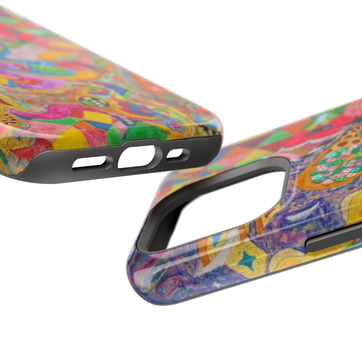Magnetic Impact-Resistant Phone Case — Colorful Abstract Art Design