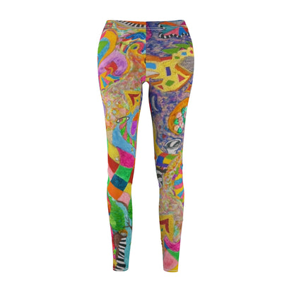 Colorful Abstract Art Leggings — Vibrant All-Over Print