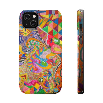 Magnetic Impact-Resistant Phone Case — Colorful Abstract Art Design