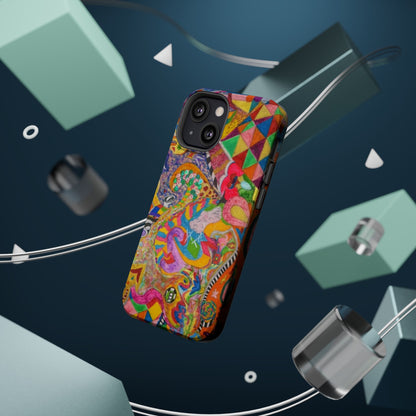 Magnetic Impact-Resistant Phone Case — Colorful Abstract Art Design