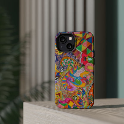 Magnetic Impact-Resistant Phone Case — Colorful Abstract Art Design