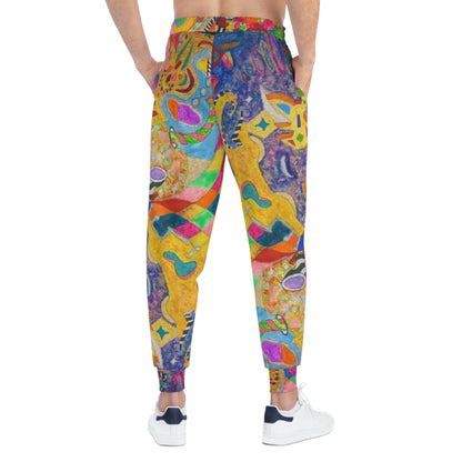 Psychedelic Abstract Joggers — Colorful All-Over-Print Athletic Pants