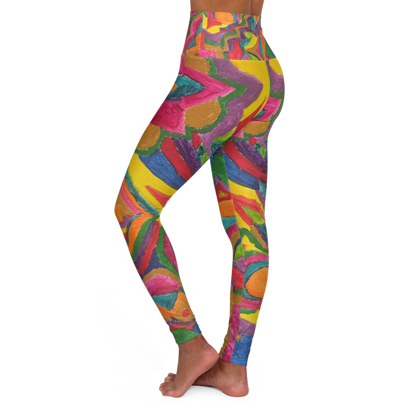 High Waisted Yoga Leggings (AOP)