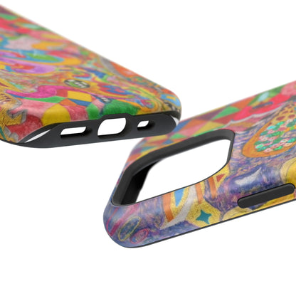 Magnetic Impact-Resistant Phone Case — Colorful Abstract Art Design