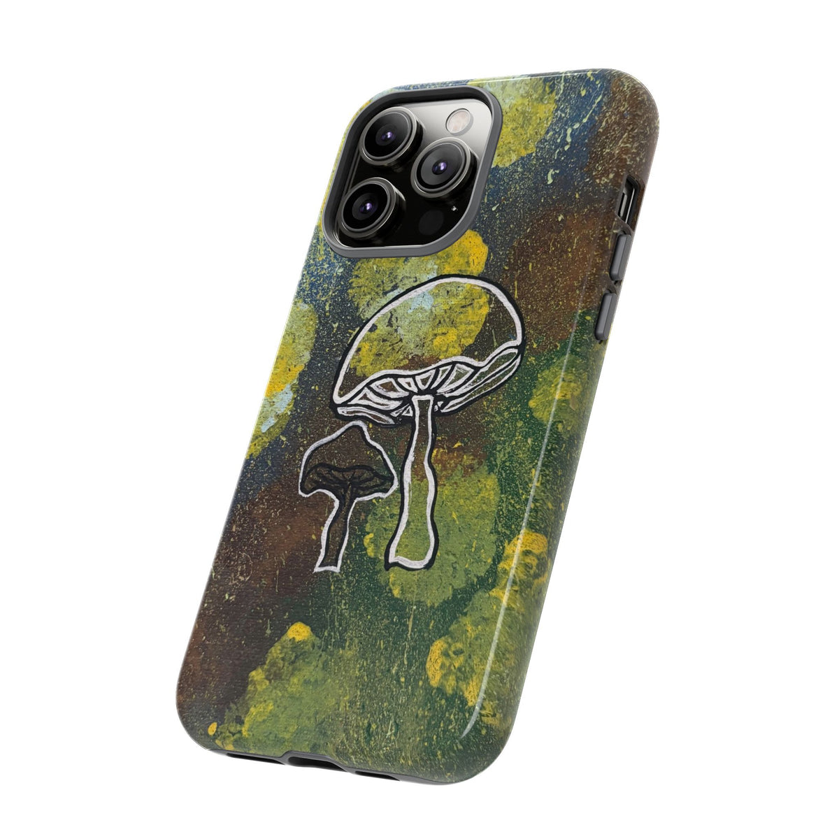 Mushroom Art Tough Phone Case — Botanical Forest Vibes, Protective iPhone Cover