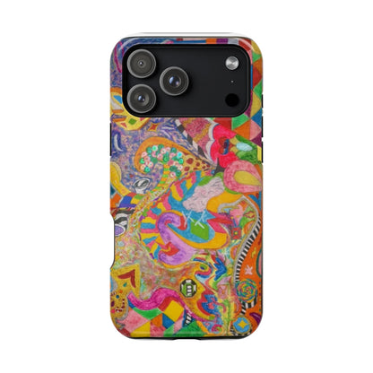Magnetic Impact-Resistant Phone Case — Colorful Abstract Art Design