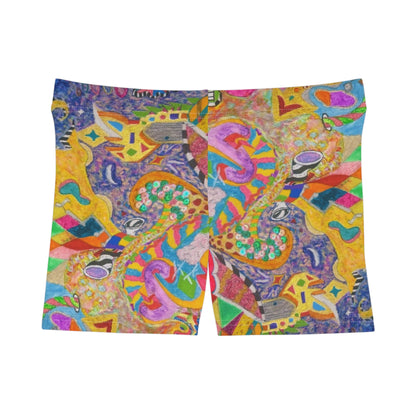 Psychedelic Kaleidoscope Women's Shorts – Vibrant Abstract Festival Print