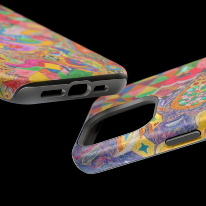 Magnetic Impact-Resistant Phone Case — Colorful Abstract Art Design