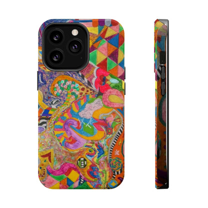 Magnetic Impact-Resistant Phone Case — Colorful Abstract Art Design