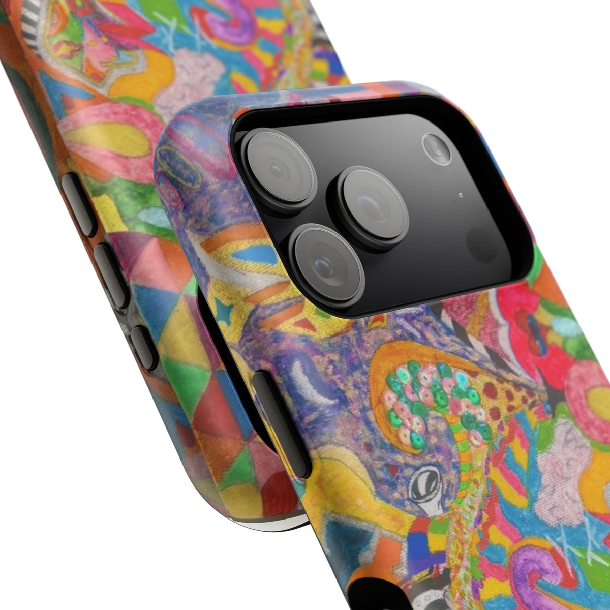 Magnetic Impact-Resistant Phone Case — Colorful Abstract Art Design