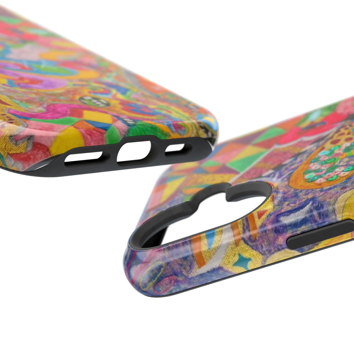 Magnetic Impact-Resistant Phone Case — Colorful Abstract Art Design