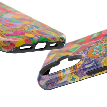 Magnetic Impact-Resistant Phone Case — Colorful Abstract Art Design