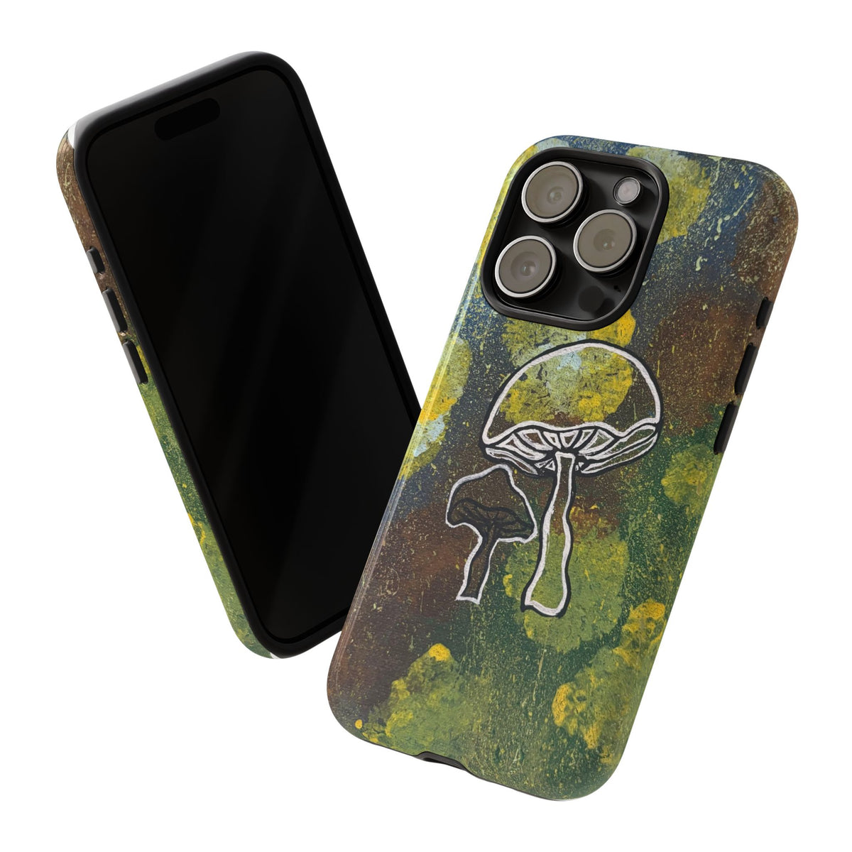 Mushroom Art Tough Phone Case — Botanical Forest Vibes, Protective iPhone Cover
