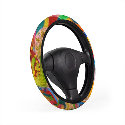 Colorful Abstract Pattern Steering Wheel Cover
