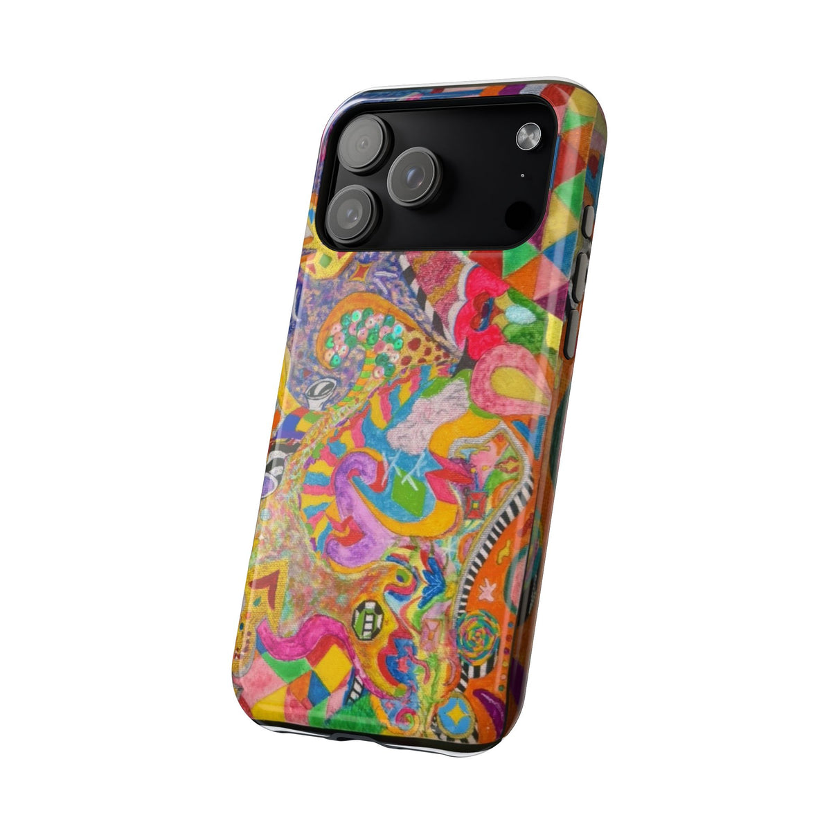 Magnetic Impact-Resistant Phone Case — Colorful Abstract Art Design