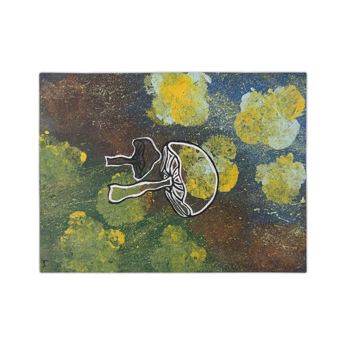 Mushroom Art Microfiber Blanket — Boho Psychedelic Forest Throw