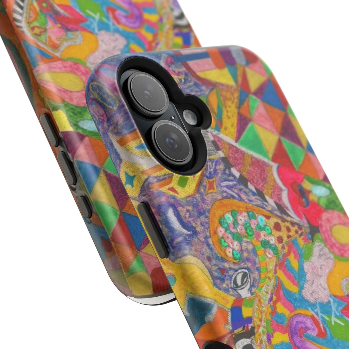 Magnetic Impact-Resistant Phone Case — Colorful Abstract Art Design