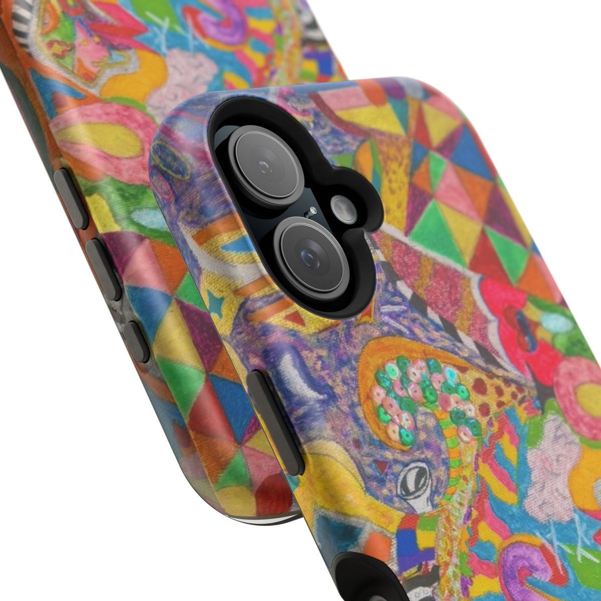 Magnetic Impact-Resistant Phone Case — Colorful Abstract Art Design