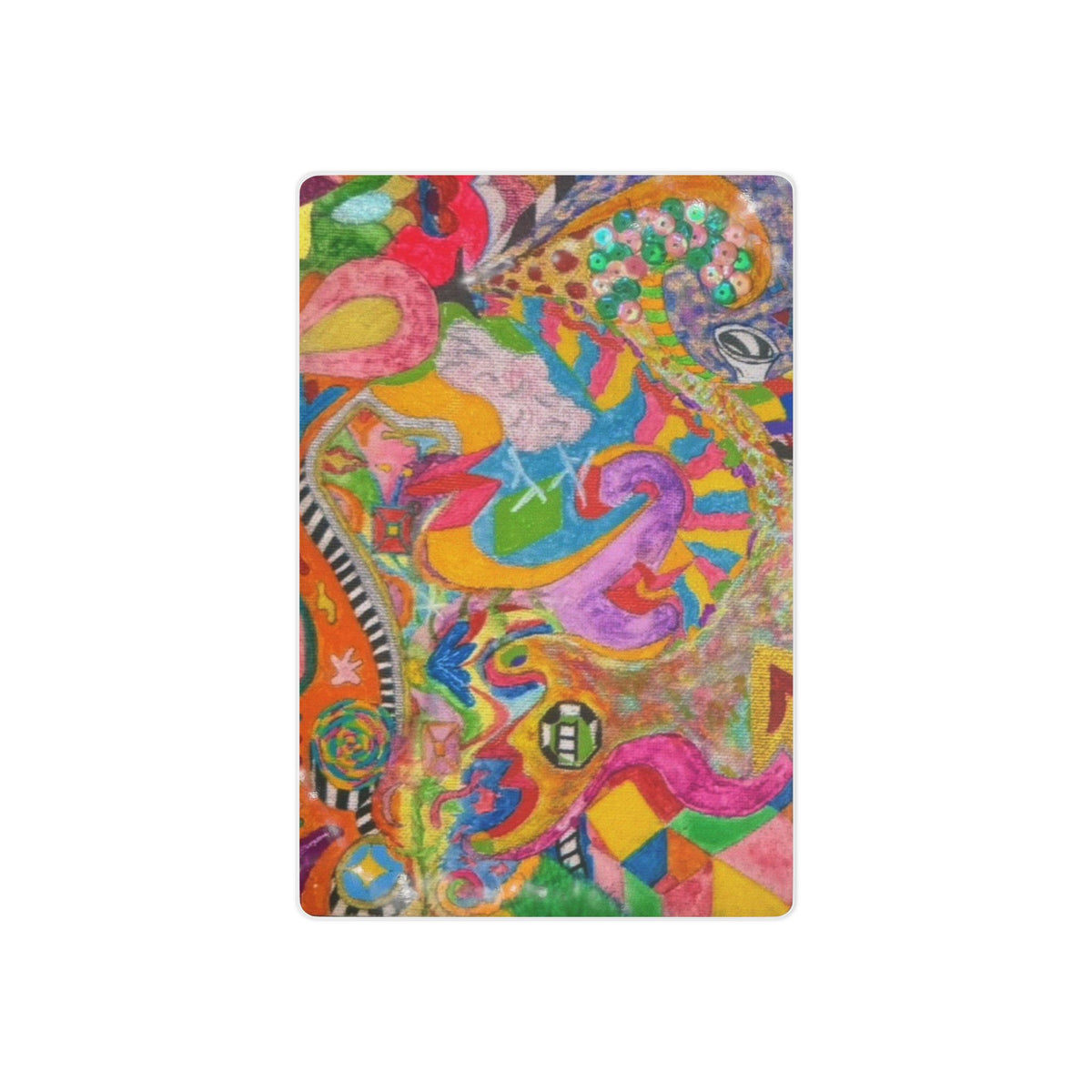 Psychedelic Color Swirl Temporary Tattoos — Bright Abstract Body Art Sheet