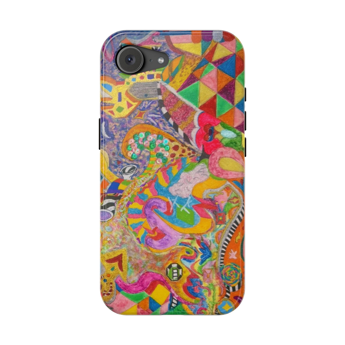 Magnetic Impact-Resistant Phone Case — Colorful Abstract Art Design