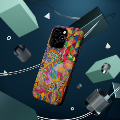 Magnetic Impact-Resistant Phone Case — Colorful Abstract Art Design