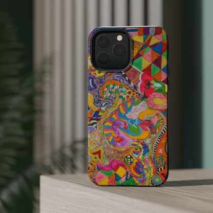 Magnetic Impact-Resistant Phone Case — Colorful Abstract Art Design