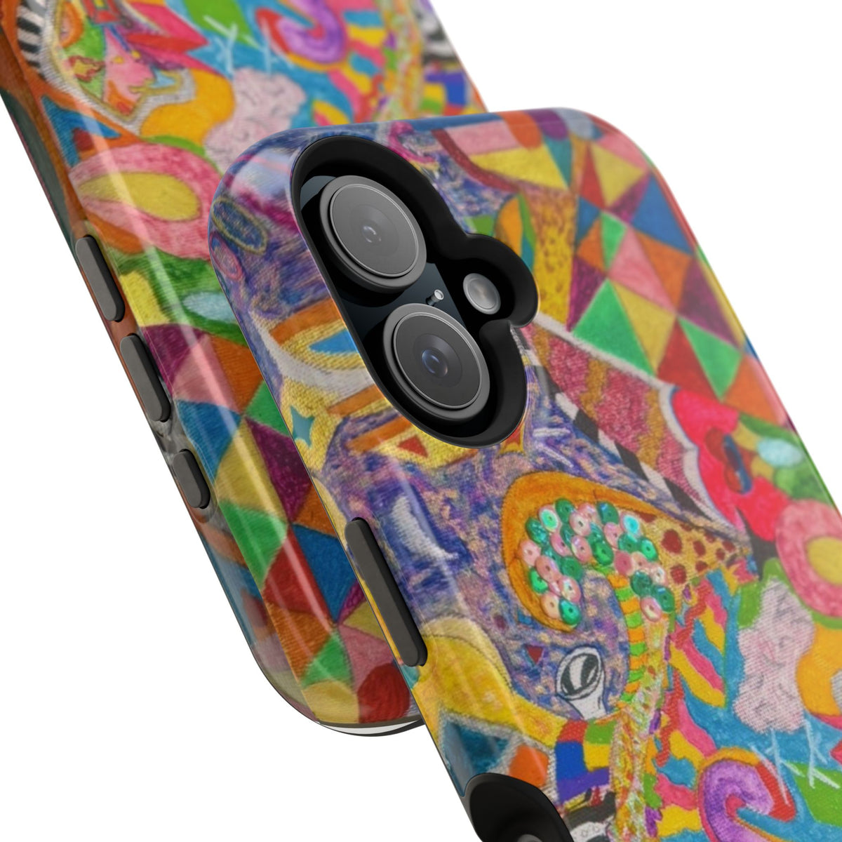 Magnetic Impact-Resistant Phone Case — Colorful Abstract Art Design