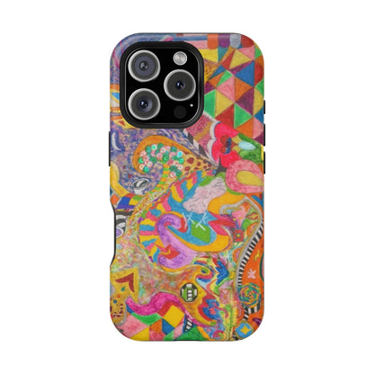 Magnetic Impact-Resistant Phone Case — Colorful Abstract Art Design