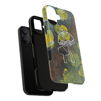 Mushroom Art Tough Phone Case — Botanical Forest Vibes, Protective iPhone Cover