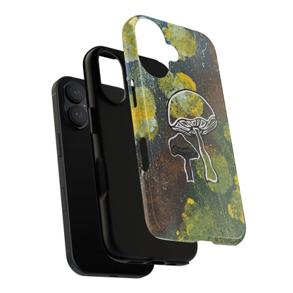 Mushroom Art Tough Phone Case — Botanical Forest Vibes, Protective iPhone Cover