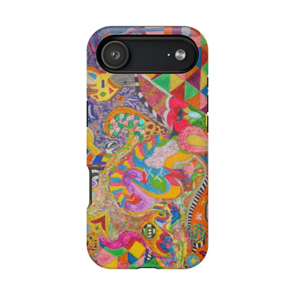 Magnetic Impact-Resistant Phone Case — Colorful Abstract Art Design
