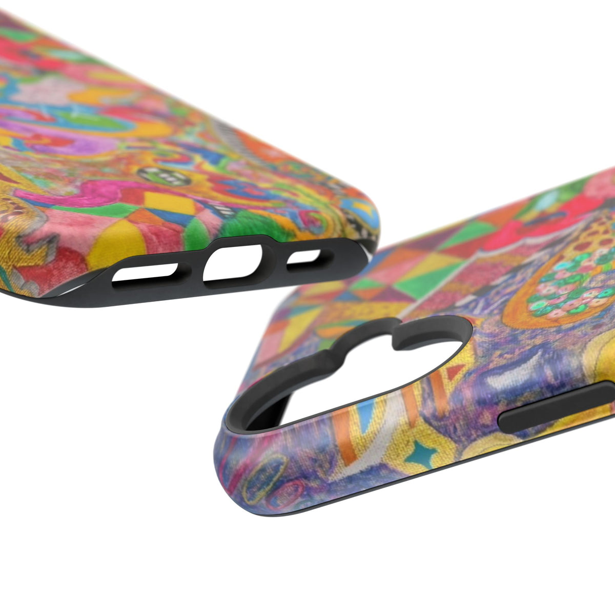 Magnetic Impact-Resistant Phone Case — Colorful Abstract Art Design