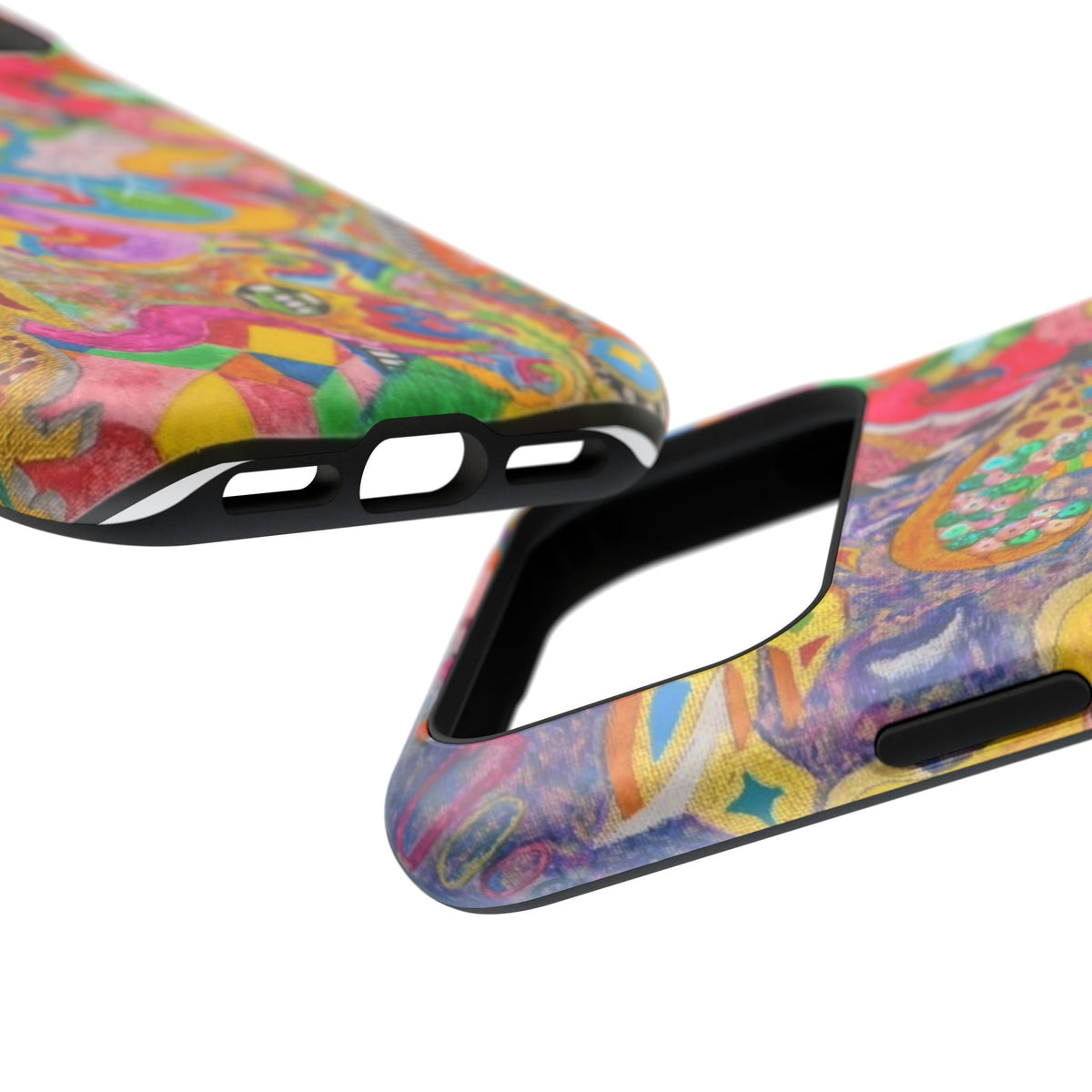 Magnetic Impact-Resistant Phone Case — Colorful Abstract Art Design