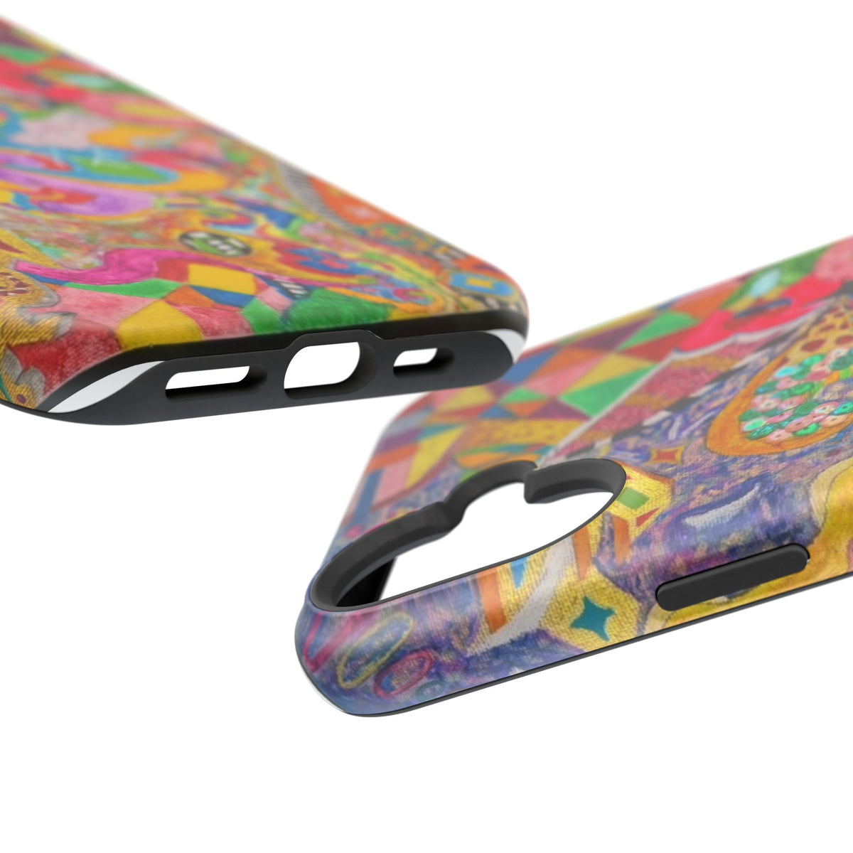 Magnetic Impact-Resistant Phone Case — Colorful Abstract Art Design