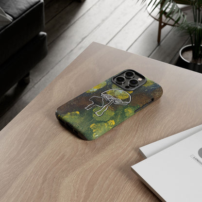 Mushroom Art Tough Phone Case — Botanical Forest Vibes, Protective iPhone Cover
