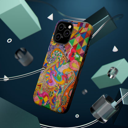Magnetic Impact-Resistant Phone Case — Colorful Abstract Art Design